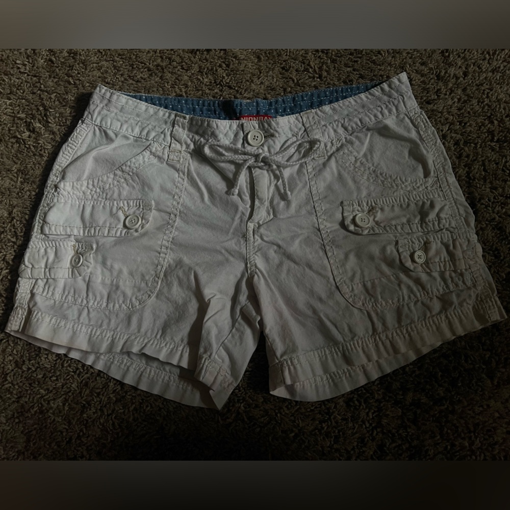 Unionbay Shorts | White Union Bay Drawstring Cargo Shorts
